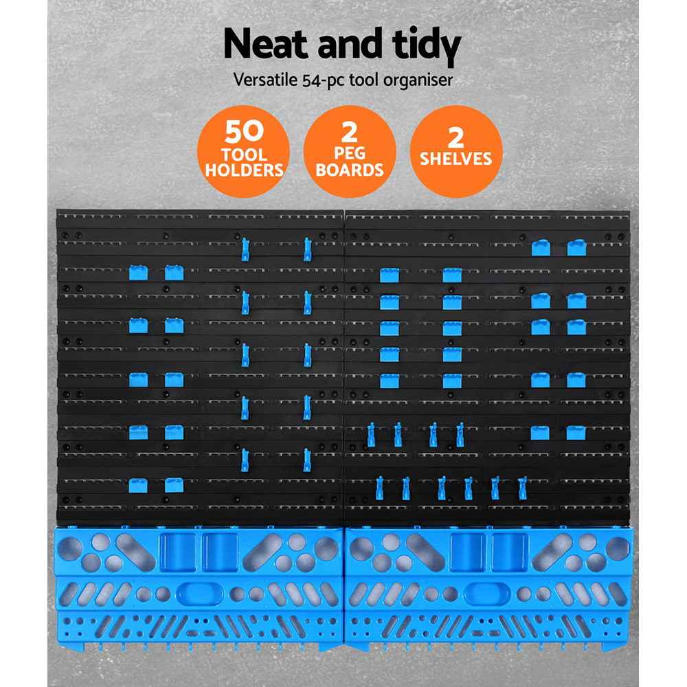 Giantz 54 Storage Bin Rack Wall Mounted Tools