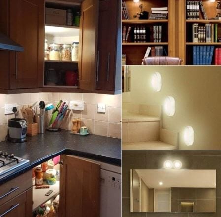 2 Pcs Brillar Wireless Peel n Stick Lights with COB LED Technology