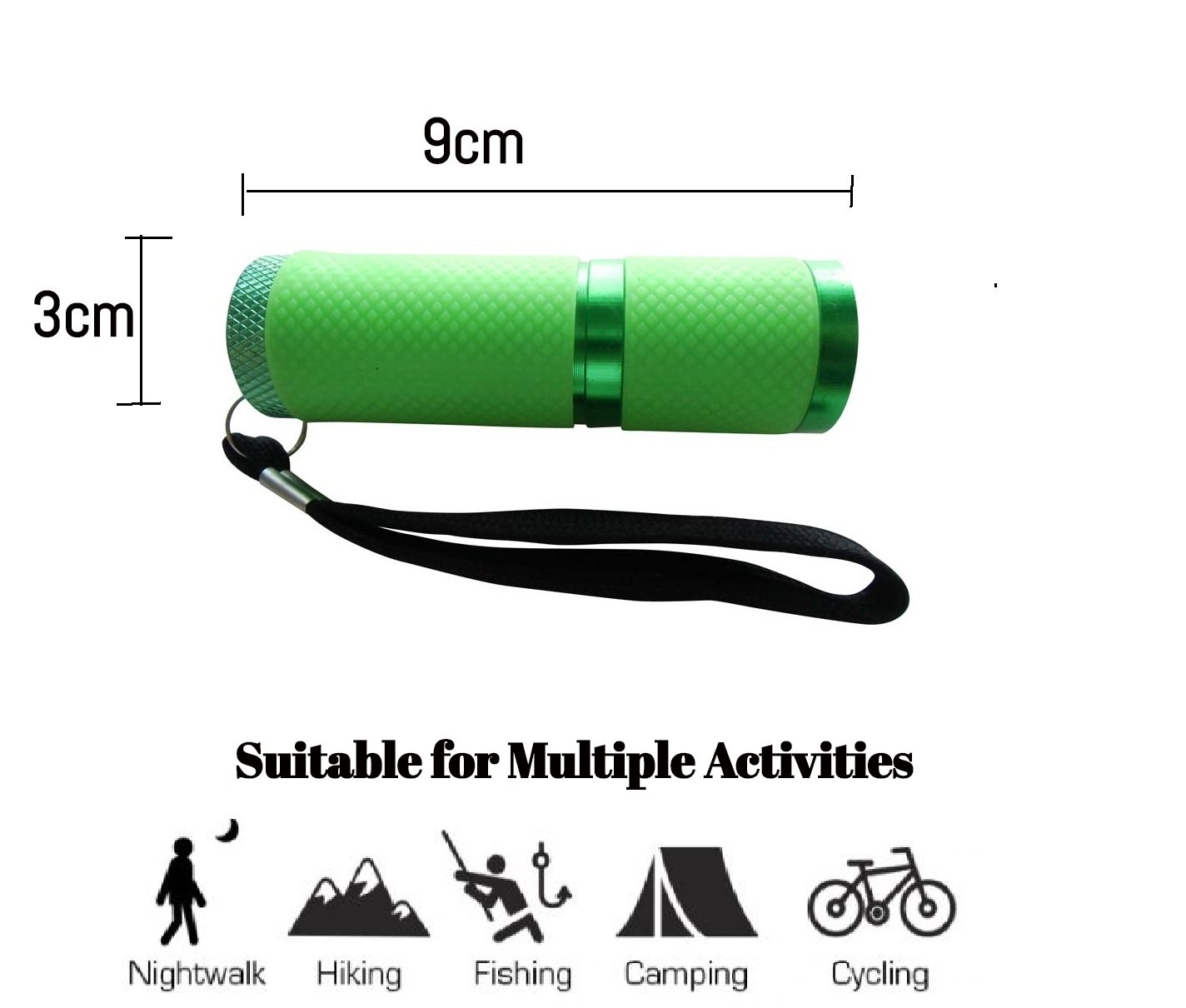 2 Pcs Glow-in-the-Dark Flashlights