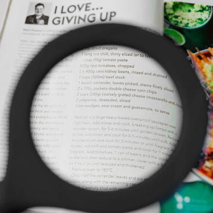 Brillar Light Up Magnifying Glass – Black, 3× Magnification with COB LED Lighting