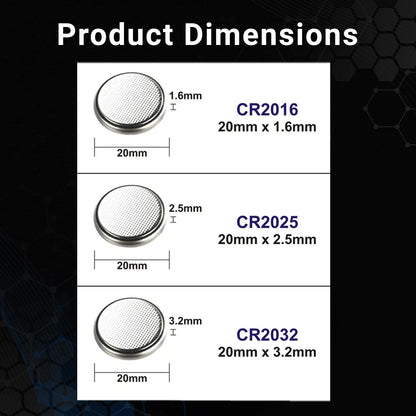 2 pcs Brillar CR2032 Lithium Button Cell – Long-Lasting Coin-Cell Power