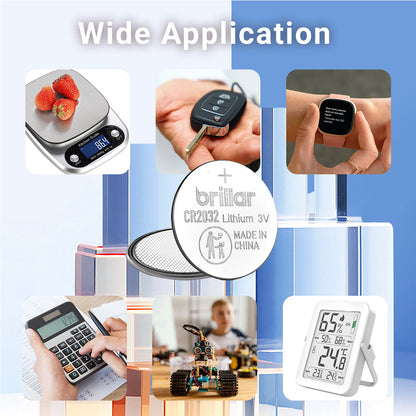 2 pcs Brillar CR2032 Lithium Button Cell – Long-Lasting Coin-Cell Power