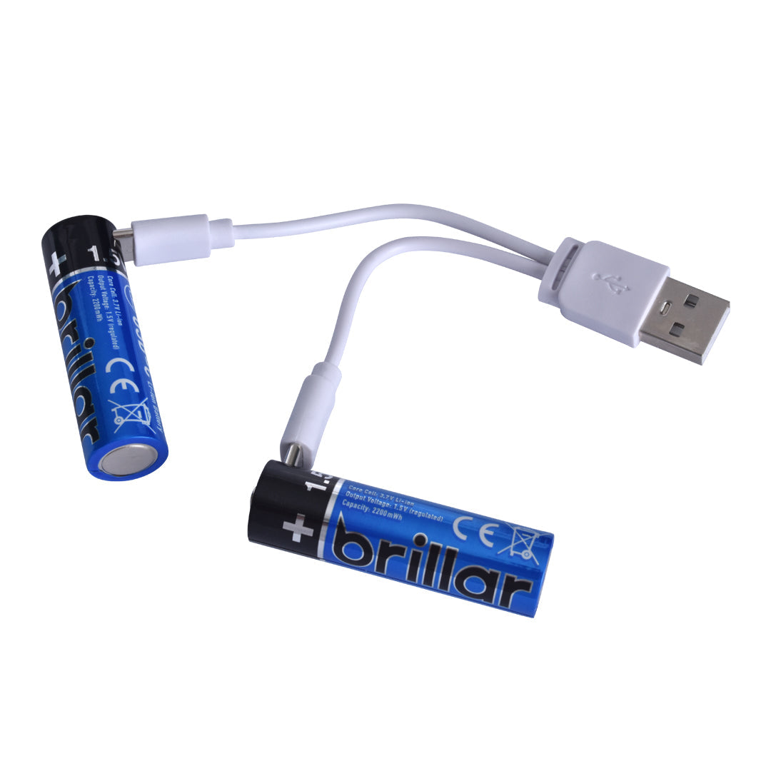 2 PCS AA USB Rechargeable LI-ION Battery
