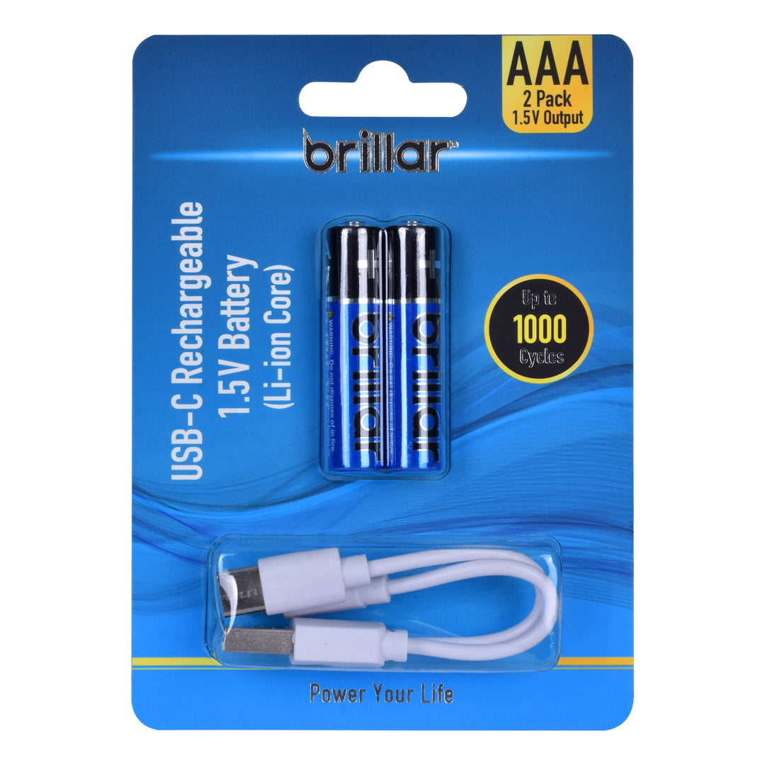 4 PCS AAA USB Rechargeable LI-ION Battery