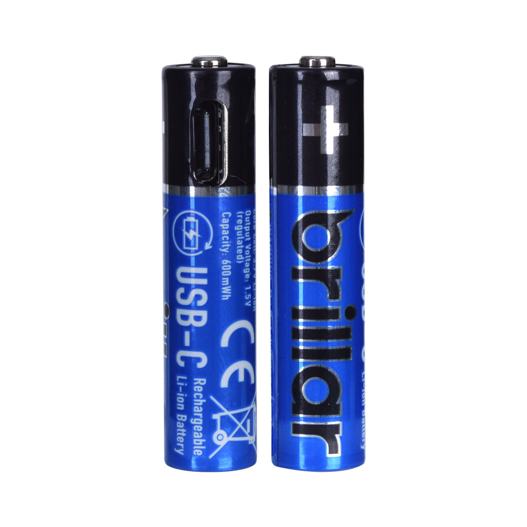 2 PCS AAA USB Rechargeable LI-ION Battery