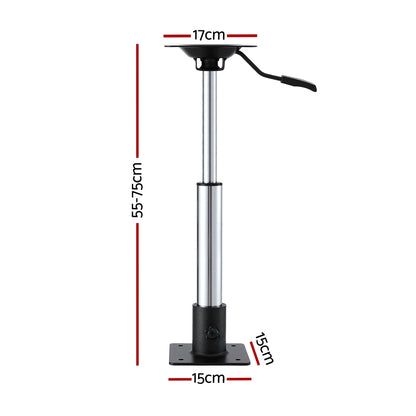 Seamanship Boat Seat Pedestal 55 - 75cm Adjustable Gas Lift 360 Degrees Swivel