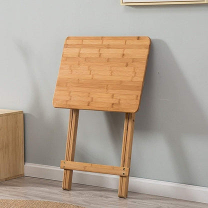 2 Pcs Bamboo Folding Laptop Tray & Snack Table