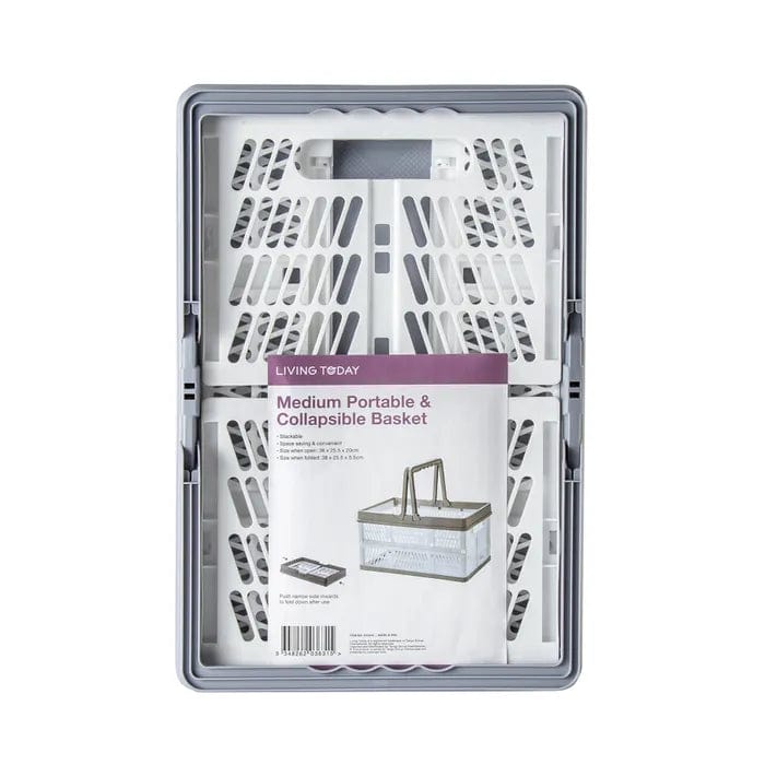 Livingtoday Collapsible Shopping Basket with Handle Medium - 19L