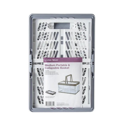 Livingtoday Collapsible Shopping Basket with Handle Medium - 19L
