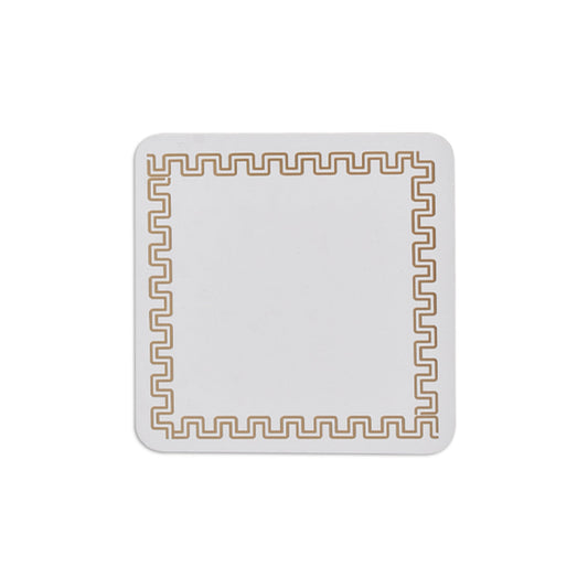 4 Pcs Clevinger MDF Coasters Gold Border