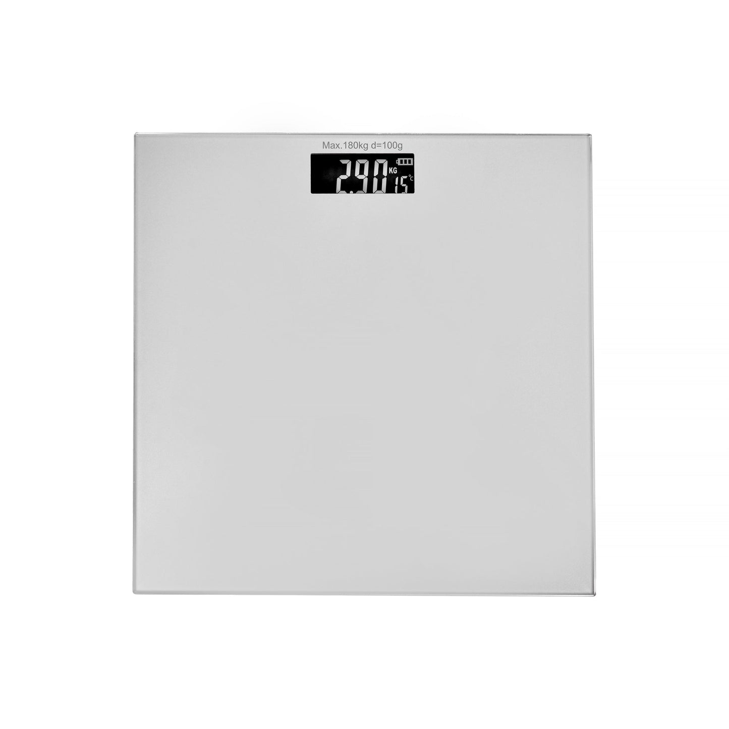Clevinger Silver Digital Glass Bathroom Scale – 180kg Max Capacity