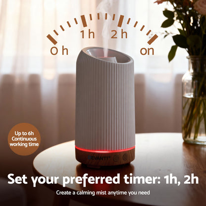 Devanti Ultrasonic Aroma Diffuser Aromatherapy 200ml LED Lights Iron Humidifier Forest