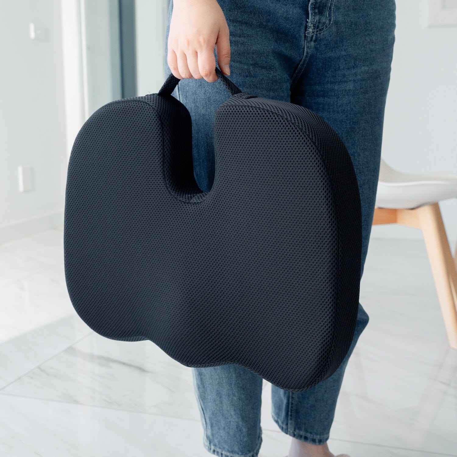 Memory Foam Lumbar Back Support Cushion Seat Set