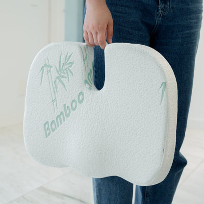 Memory Foam Lumbar Back Support Cushion Seat Set