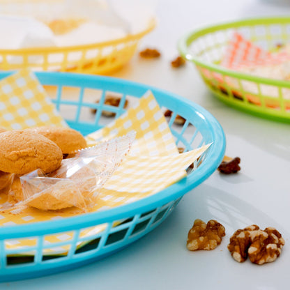 3 Pcs Cook Easy Round Plastic Snack Baskets