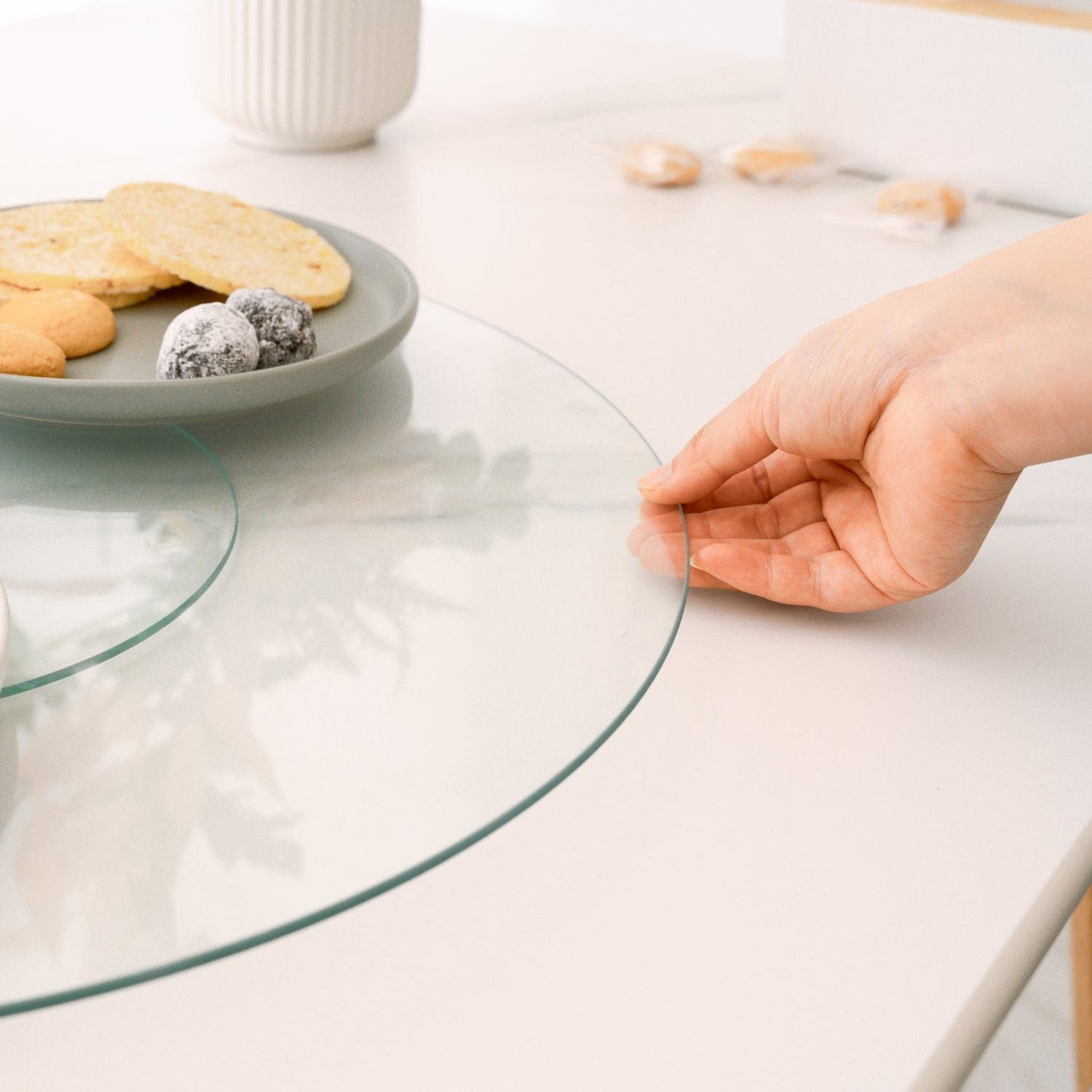 Tempered Glass Lazy Susan 35cm