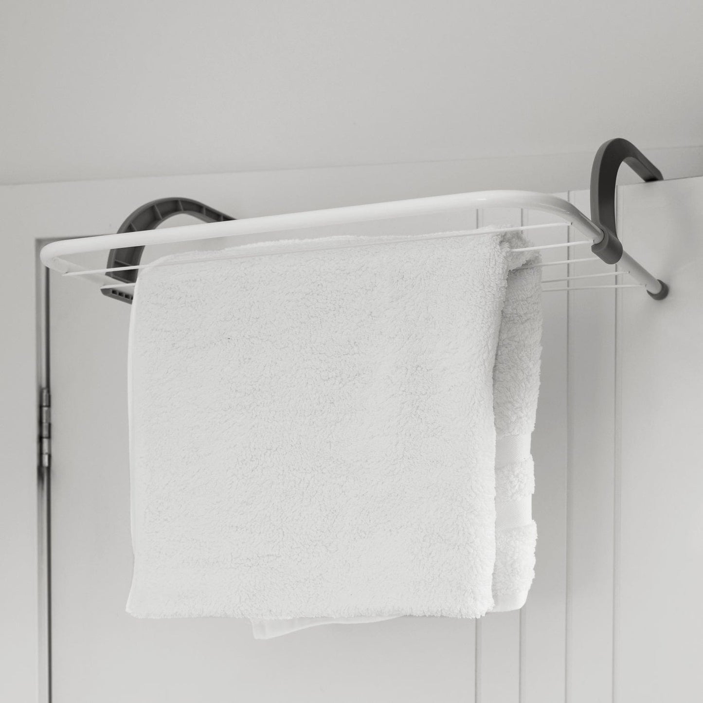 Over Door Clothes Airer - 5 Rail Over Door Folding Multi Clothes Airer Laundry Drying Hanger Coat Portable Dryer