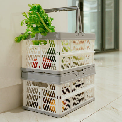 Livingtoday Collapsible Shopping Basket with Handle Medium - 19L