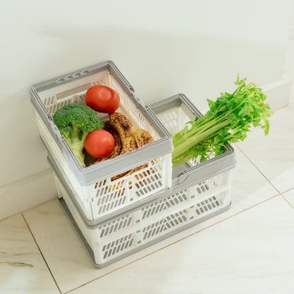 Livingtoday Collapsible Shopping Basket with Handle Medium - 19L