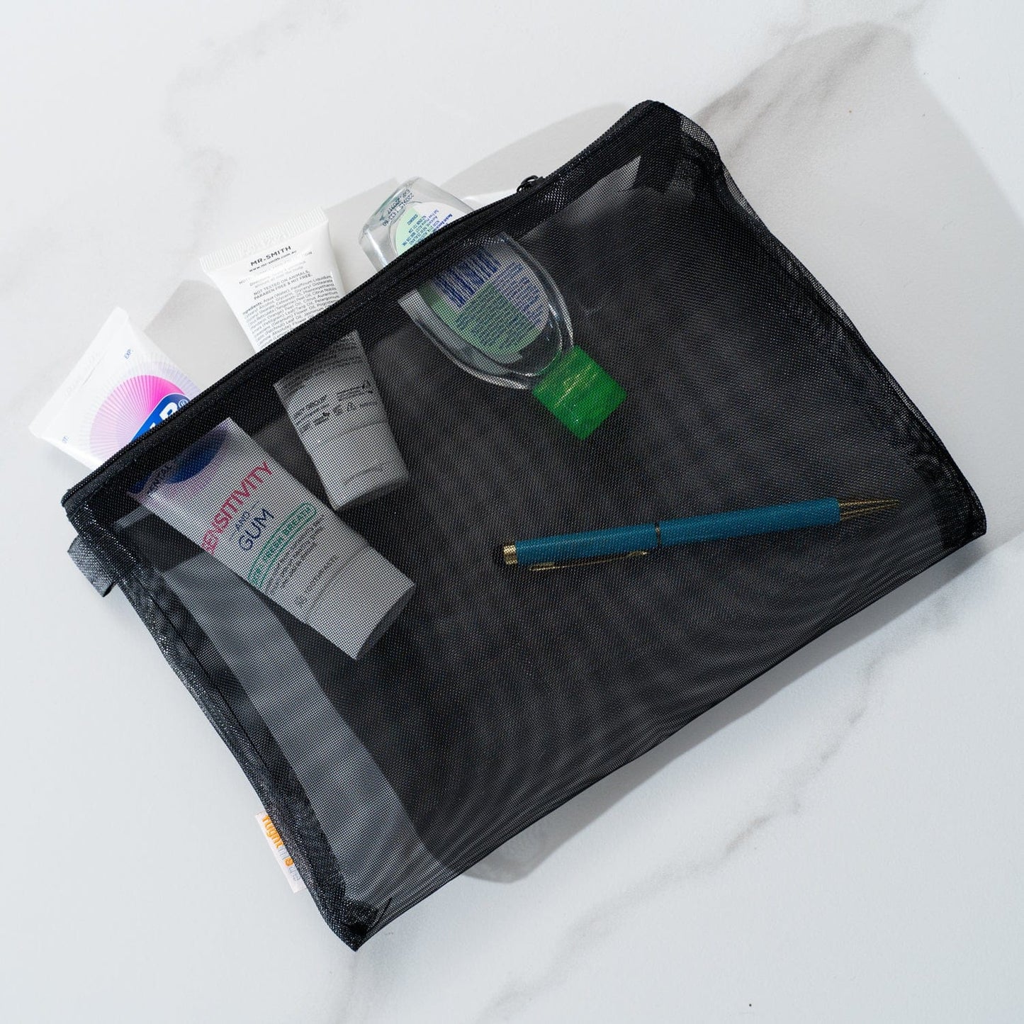 3 Pcs Zipper Travel Cosmetic Mesh Bag Set