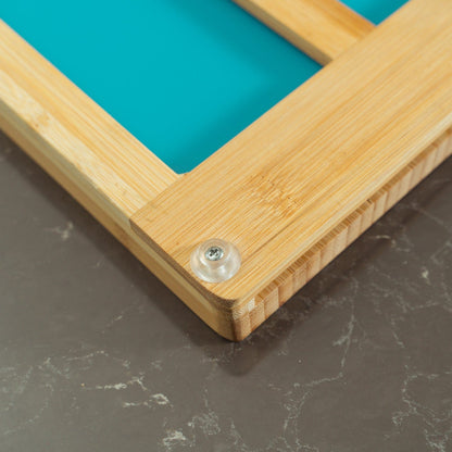 Bamboo Chopping Board with 5 Pcs Color-Coded Flexible Cutting Mats