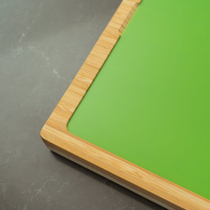Bamboo Chopping Board with 5 Pcs Color-Coded Flexible Cutting Mats