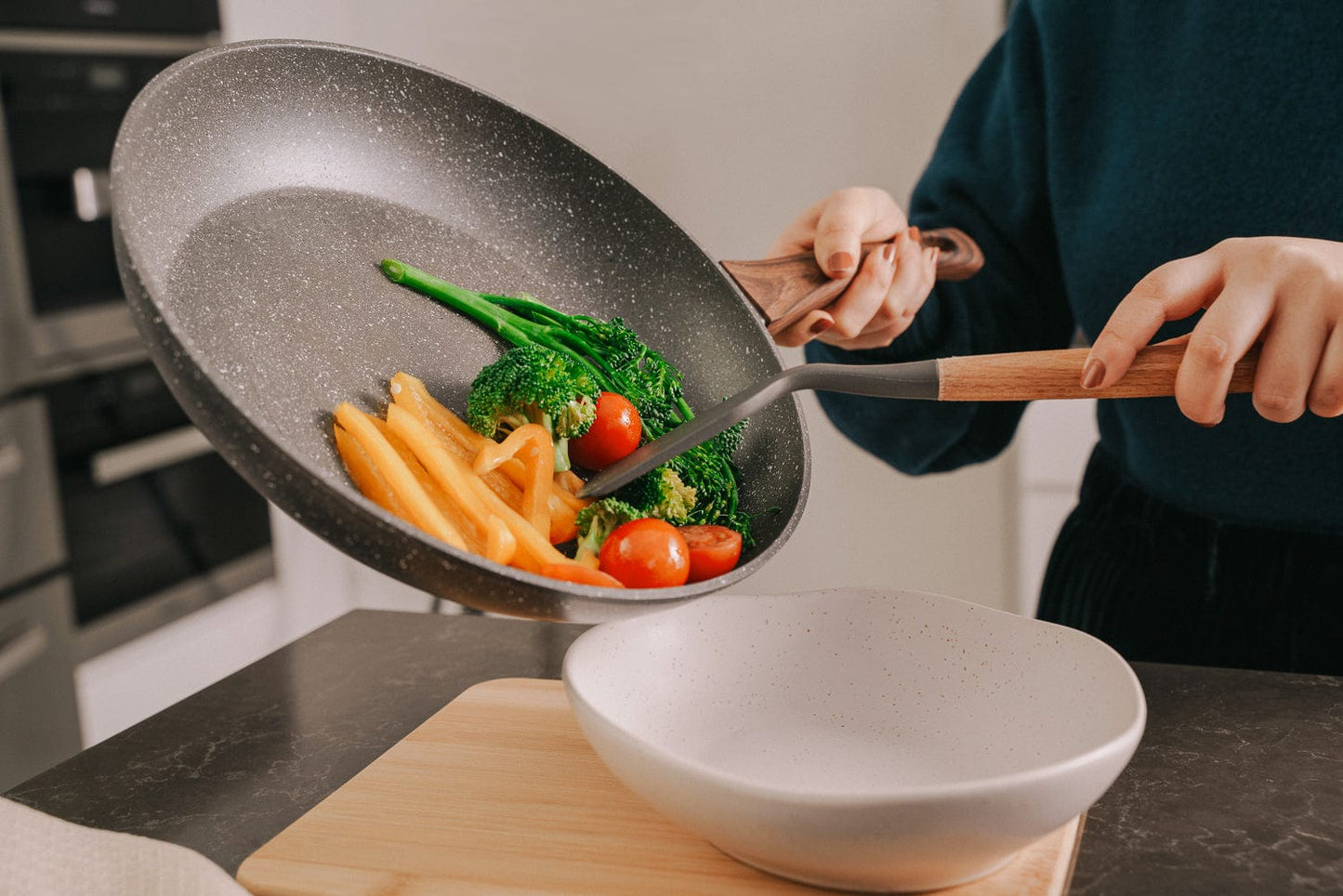 3 Pcs Clevinger Non-Stick Frying Pan Set 24/28/32cm