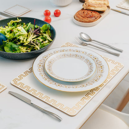 4 Pcs Clevinger MD Placemats Gold Border