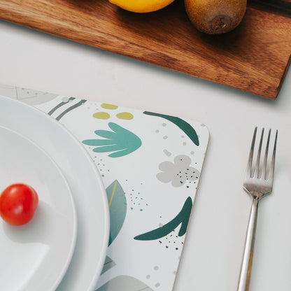 8 Pcs Clevinger  MDF Placemats and Coasters Monstera