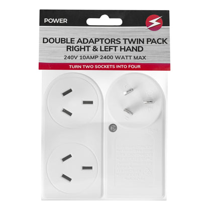 2 Pcs 2400W Double Adapter Right & Left Hand
