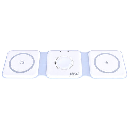 3 in 1 Wireless 15W Qi Fast Charging Foldable Station for Apple Mag Safe