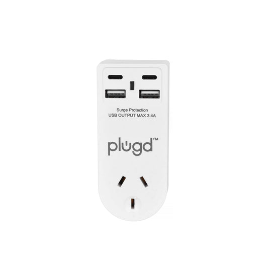 2 USB-A and 2 USB-C Wall Charger with Surge Protection