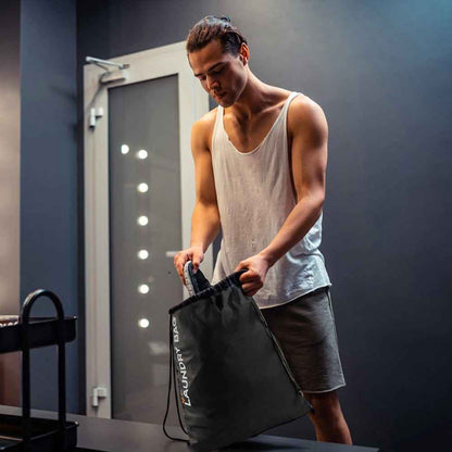 4 Pcs Travel Laundry Bag Drawstring Water Resistant Sports Gym Clothes Organiser