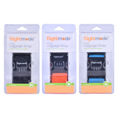 Flightmode 3 Dial Travel Bag Strap Random Color