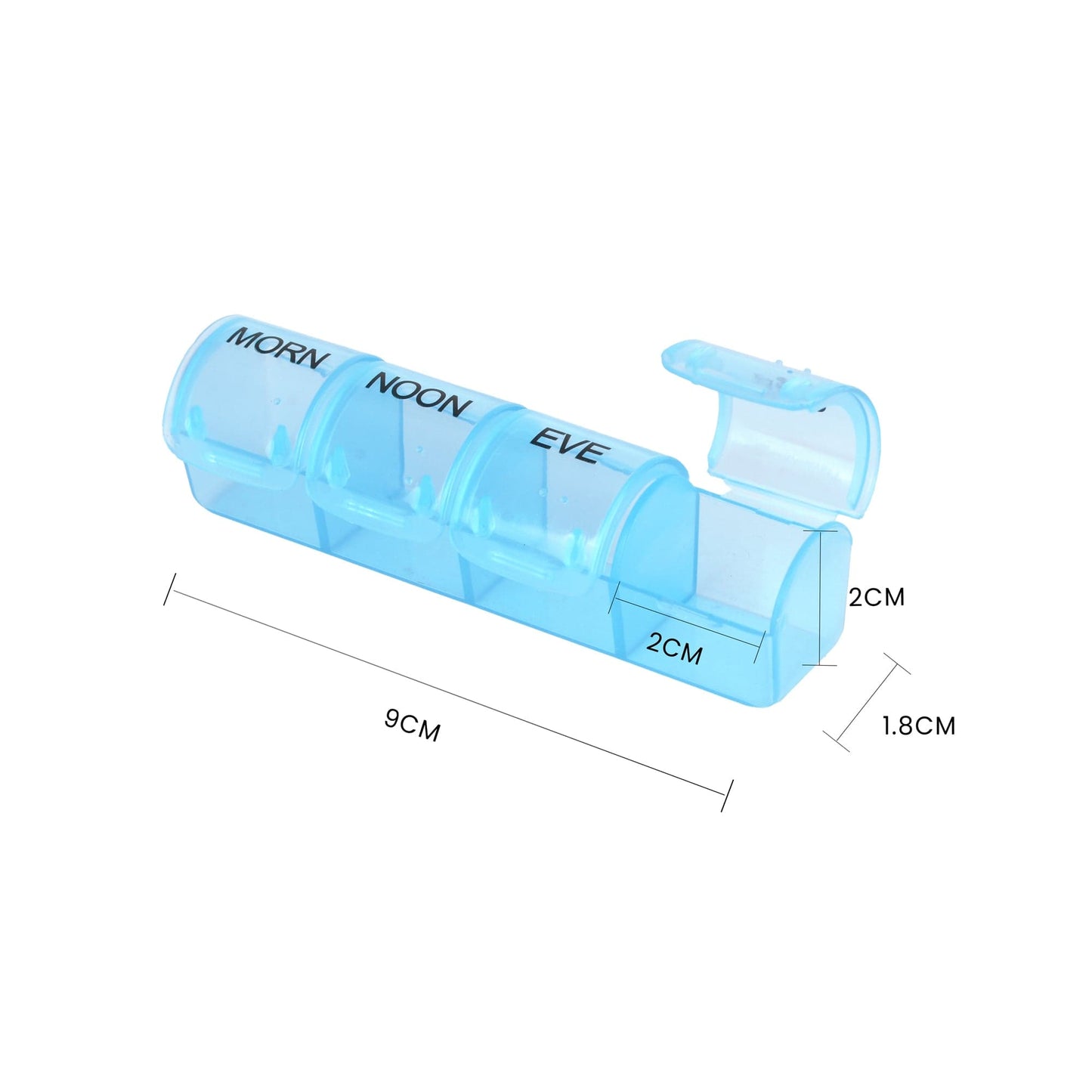 Flightmode 7 Day Travel Pill Box Medicine Organiser with Individual Daily Compartment