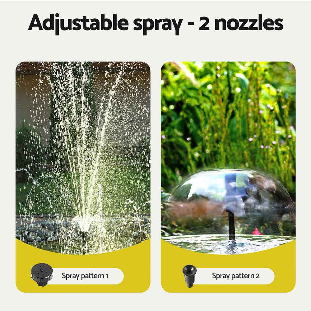 Gardeon Solar Pond Pump Submersible Water Fountain Kit with 2 Panels 1600L/H