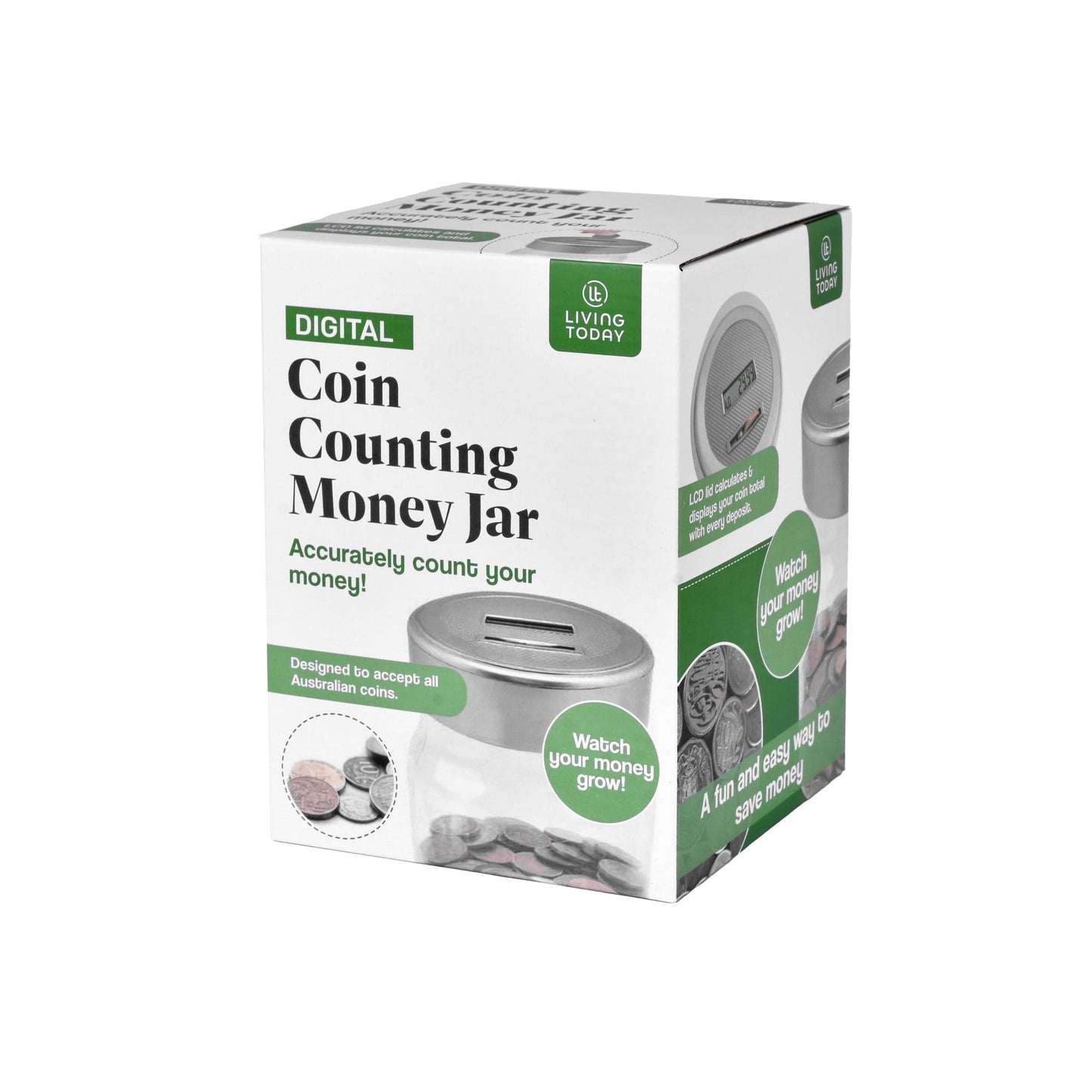 Digital Coin Counting Money Jar Australian Coin with LCD Display Fun for Kid