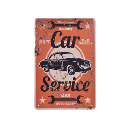 2 Pcs Vintage Rustic Look Metal Tin Signs 30 x 20cm