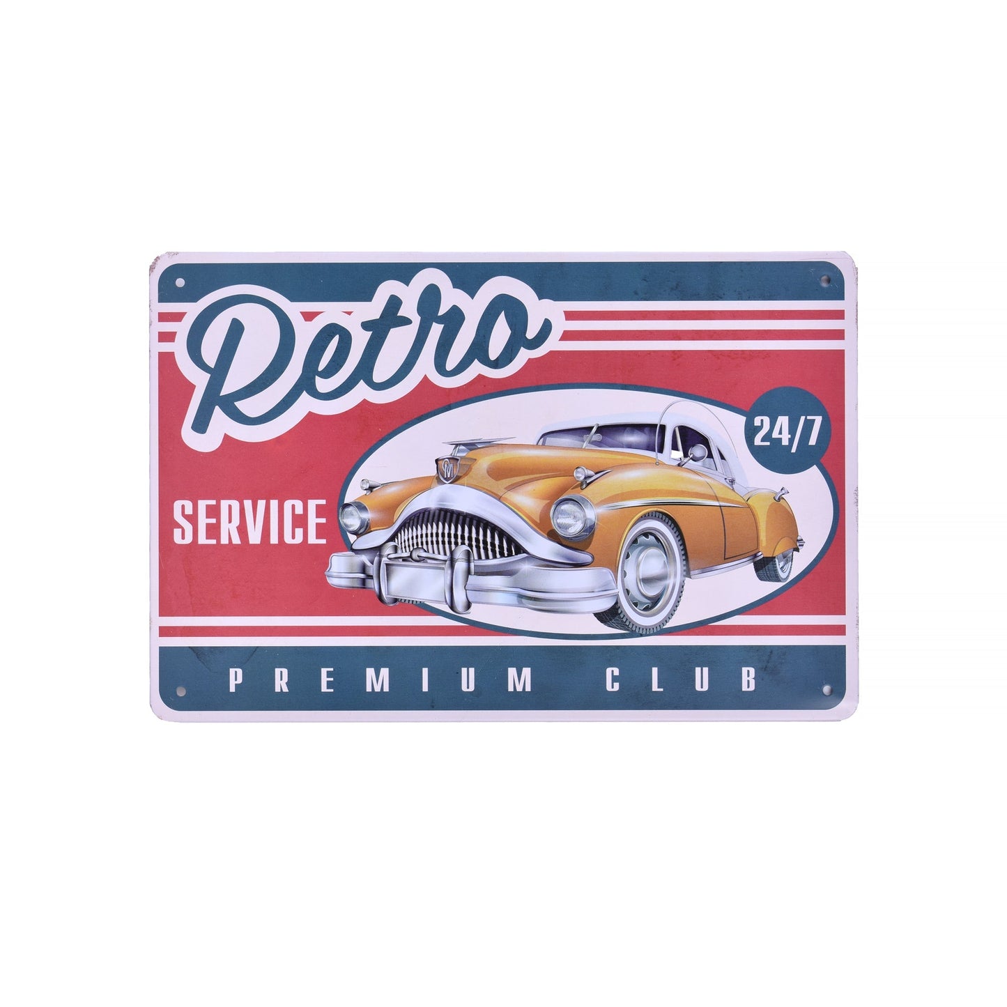 2 Pcs Vintage Rustic Look Metal Tin Signs 30 x 20cm