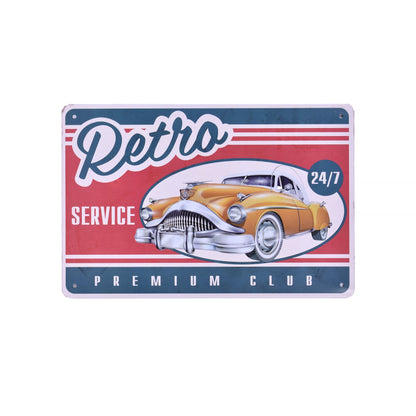 2 Pcs Vintage Rustic Look Metal Tin Signs 30 x 20cm