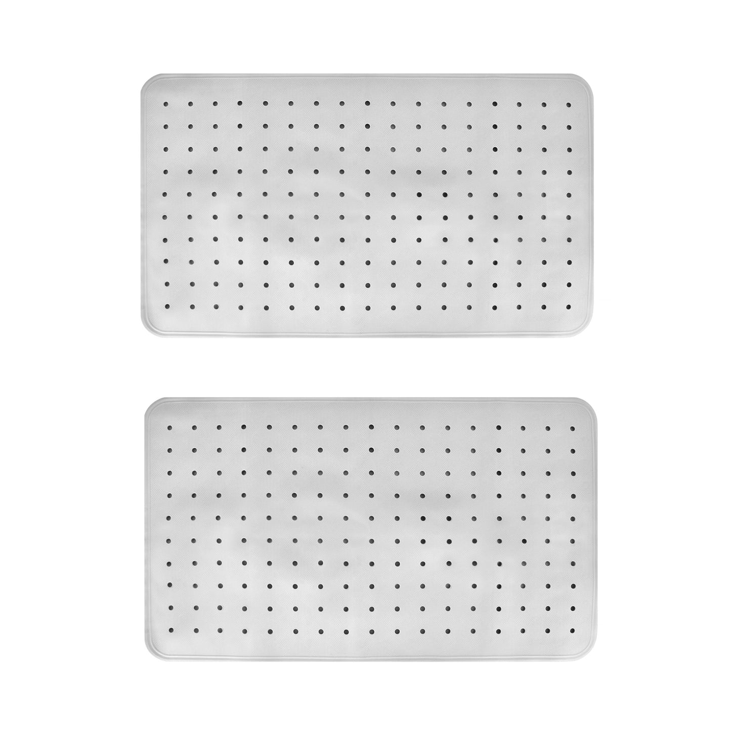 2 Pcs  70×40 cm Anti‑Slip Grip Shower Mat Quick‑Dry Bath Mat with 100+ Suction Cups