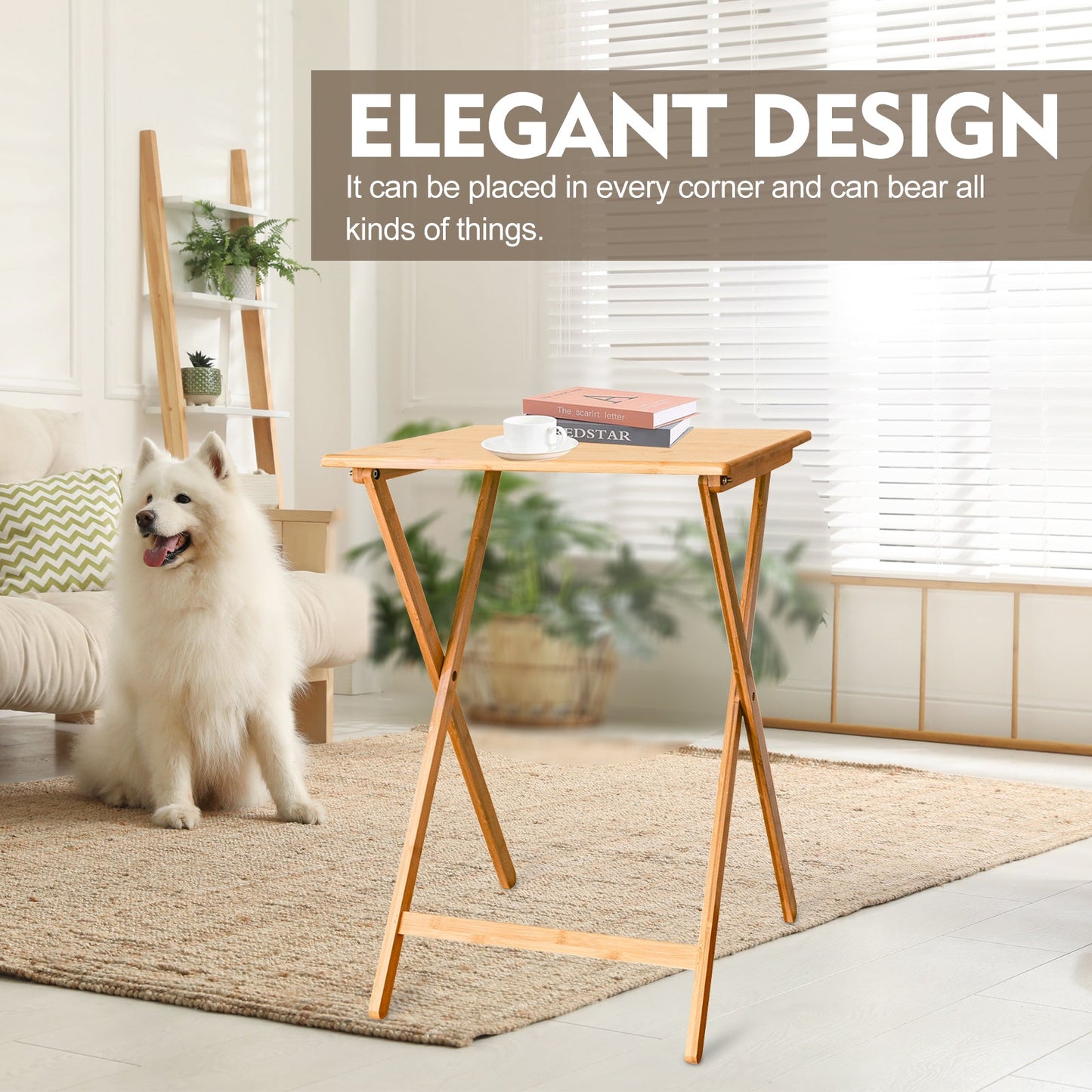 Bamboo Folding Laptop Tray & Snack Table