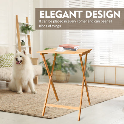 Bamboo Folding Laptop Tray & Snack Table