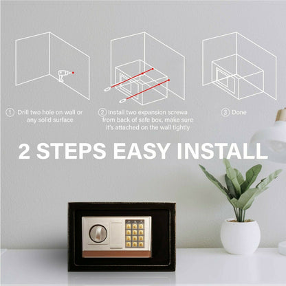 8.5L Electronic Digital Security Double Alarm Safe Box