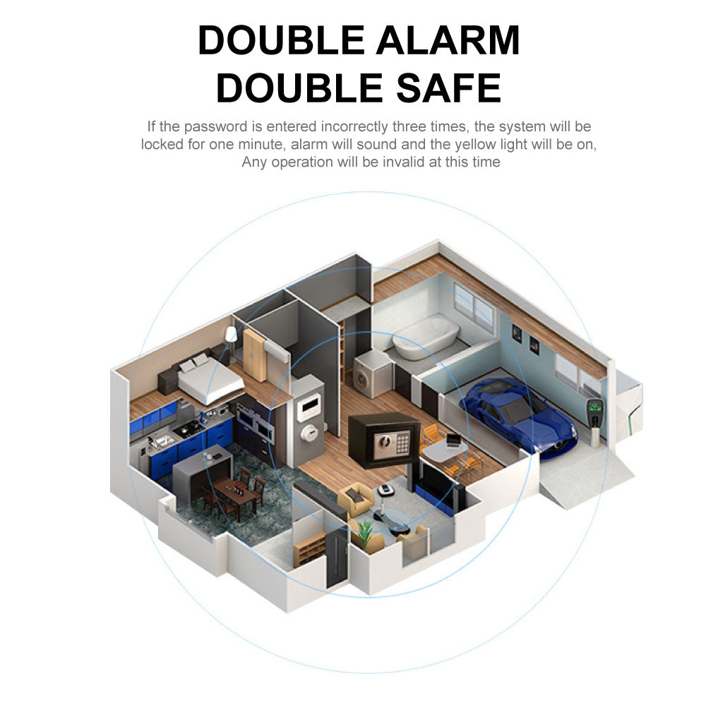 8.5L Electronic Digital Security Double Alarm Safe Box