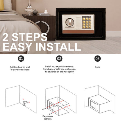 8.5L Electronic Digital Security Double Alarm Safe Box
