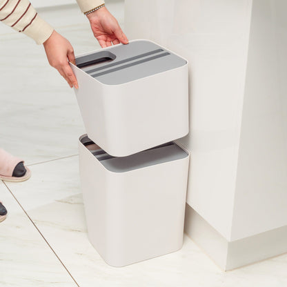 12L Stackable Plastic Kitchen Trash Bin Household Classification Storage Box