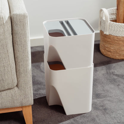 12L Stackable Plastic Kitchen Trash Bin Household Classification Storage Box