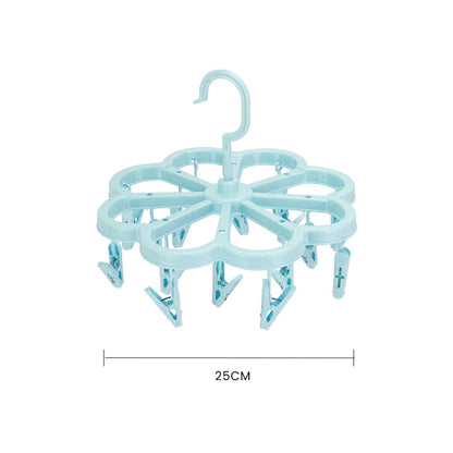 Livingtoday Collapsible 16 Pegs Airer Blue