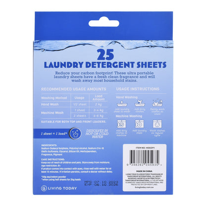 25 Pcs Eco-friendly Ultra Concentrated Laundry Detergent